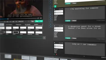 Closed Caption Creator screenshot showing Event List and Timeline