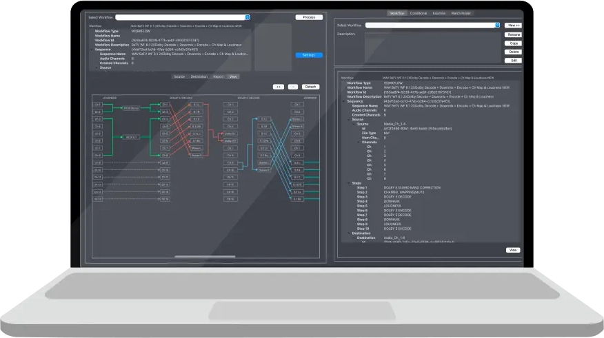 Macbook Pro running VS Code and a JSON viewer. Laptop is sitting on top of a desk.
