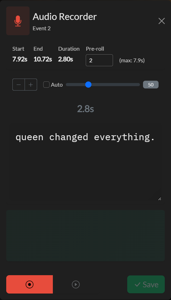Voice recorder interface