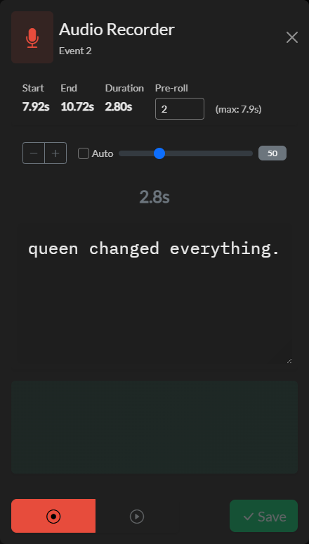 Voice recorder interface