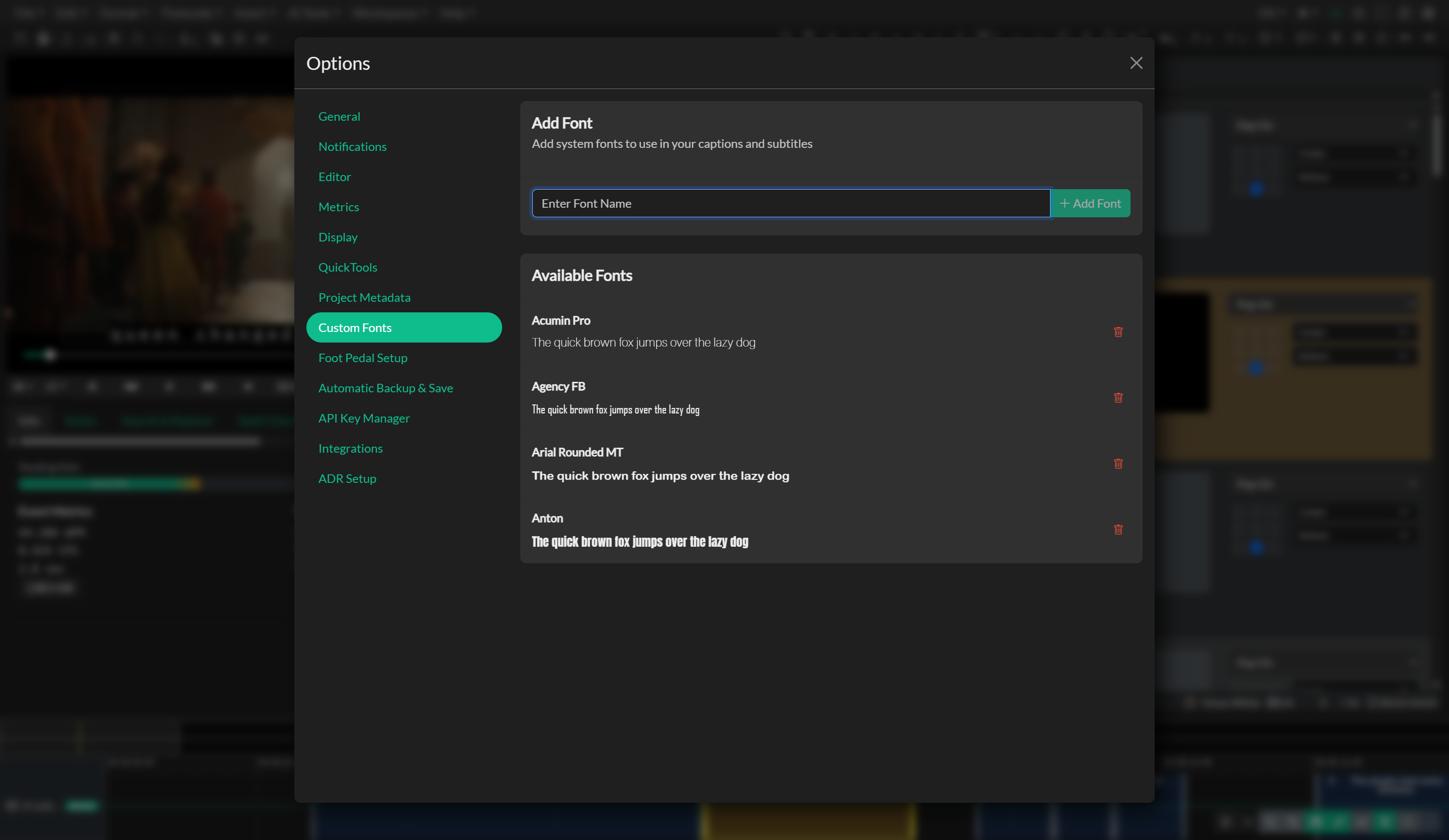 Custom Fonts manager and font insertion