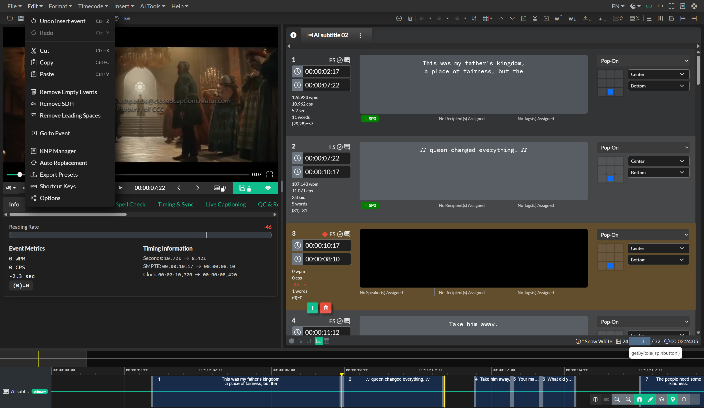 Edit Menu