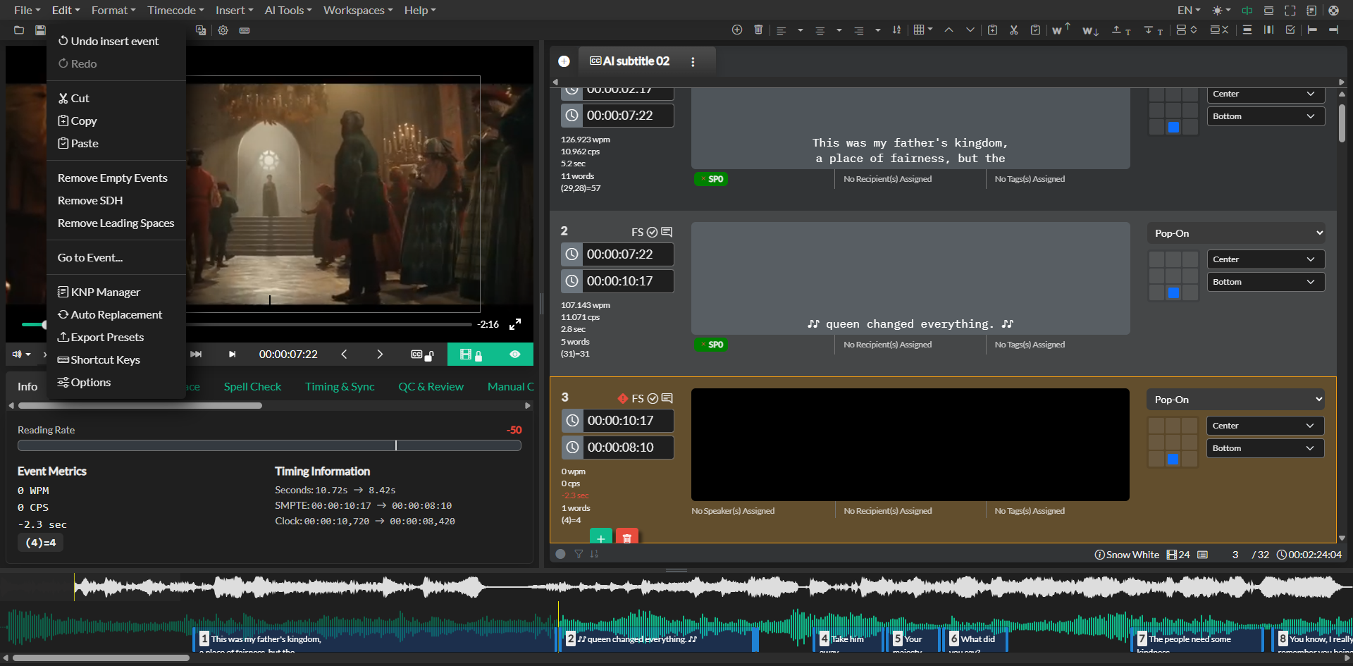 Edit Menu