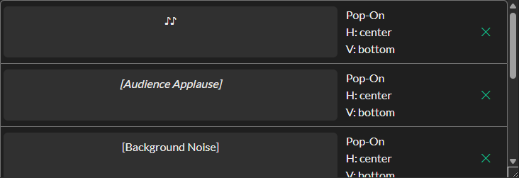 Event Templates panel