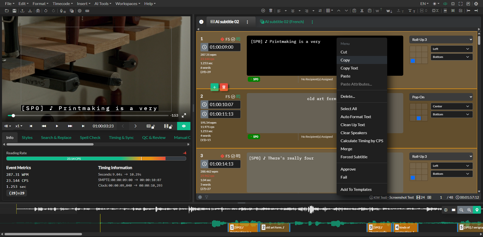 Roll-Up Captioning Clear Example