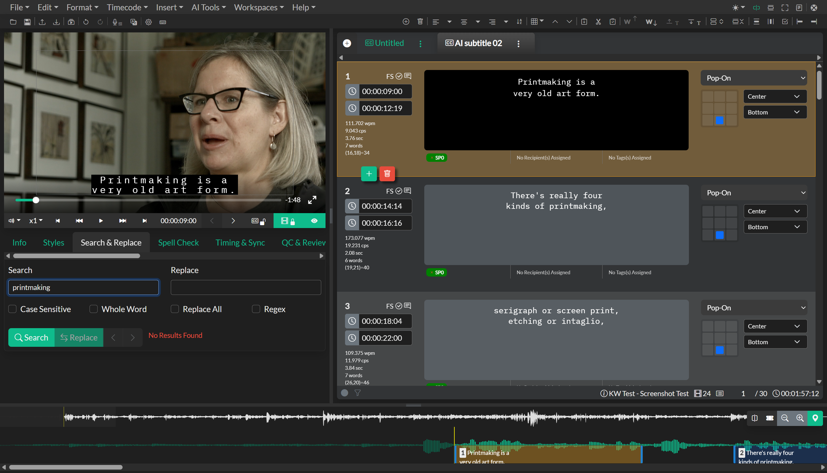 Search and Replace in Quick Tools