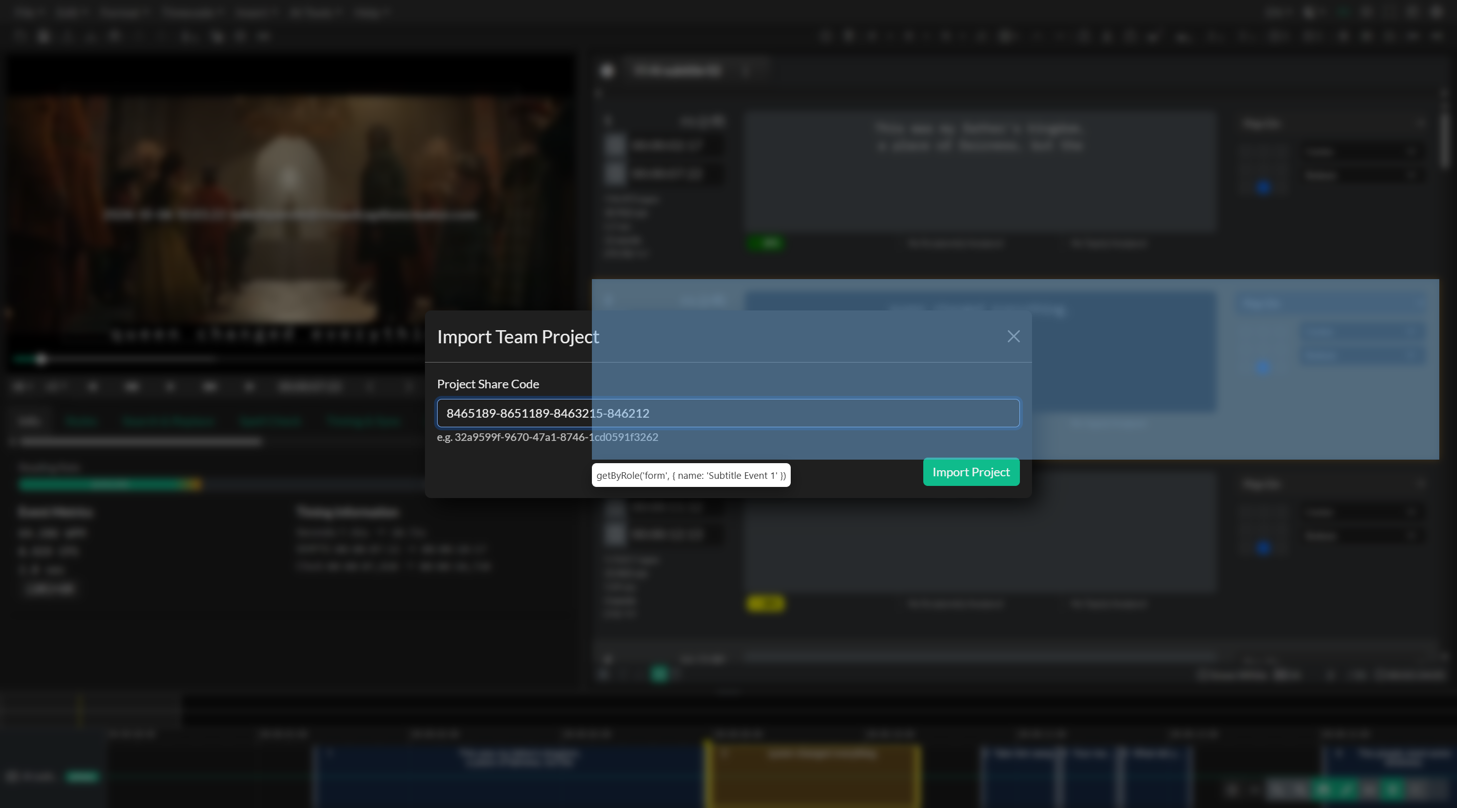 Team project import and merge workflow