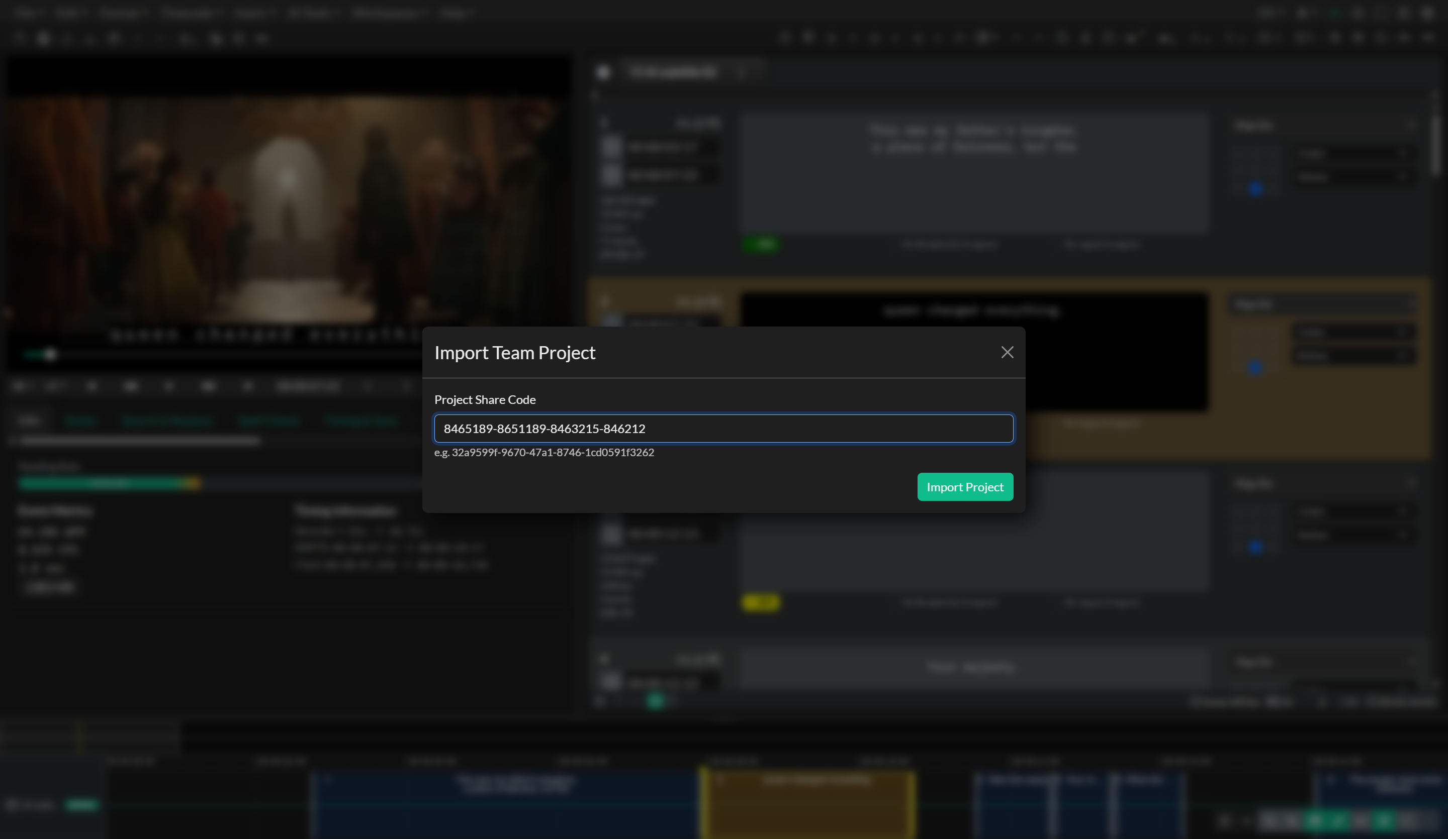 Team project import and merge workflow