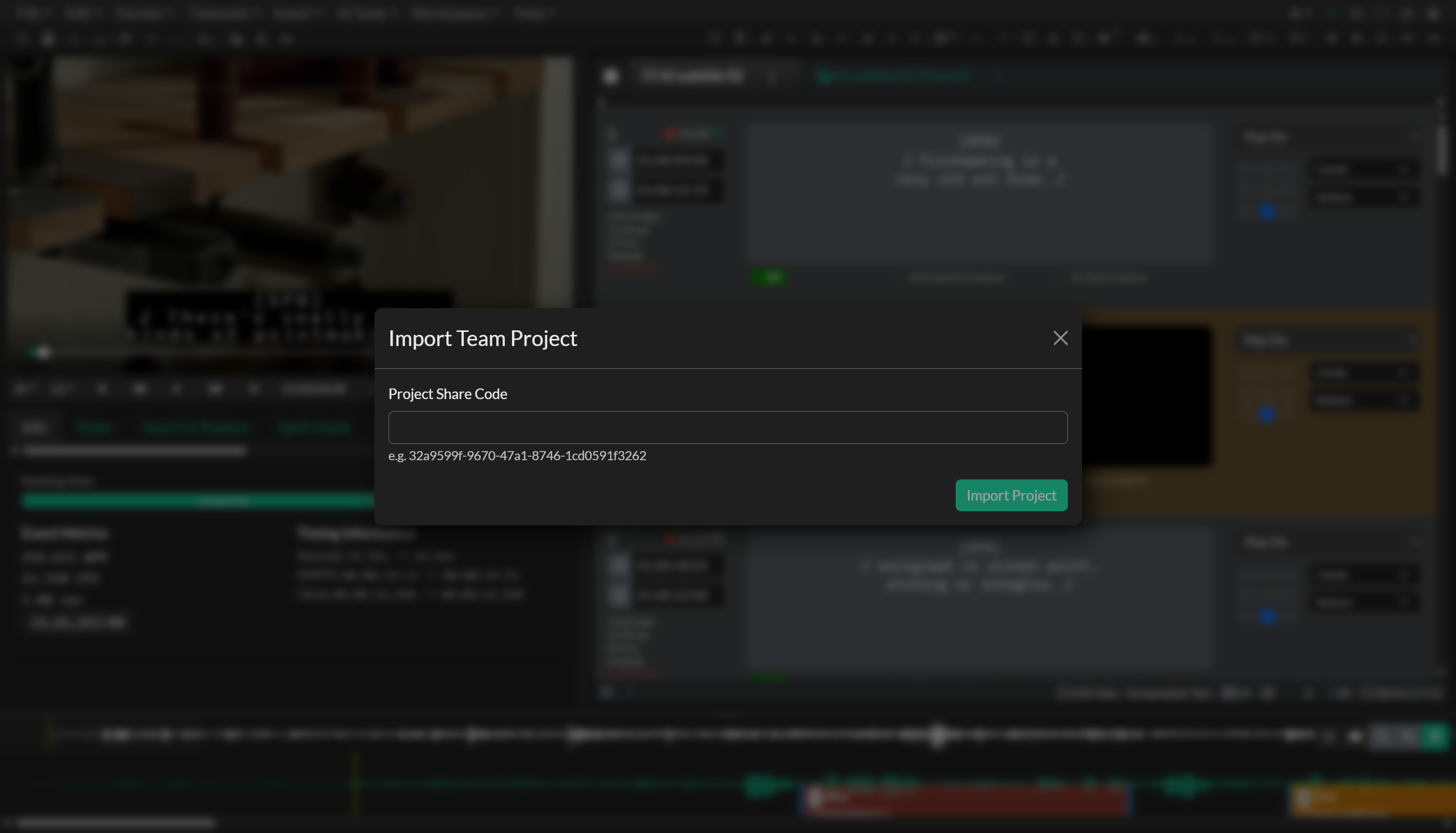 Team project import and merge workflow