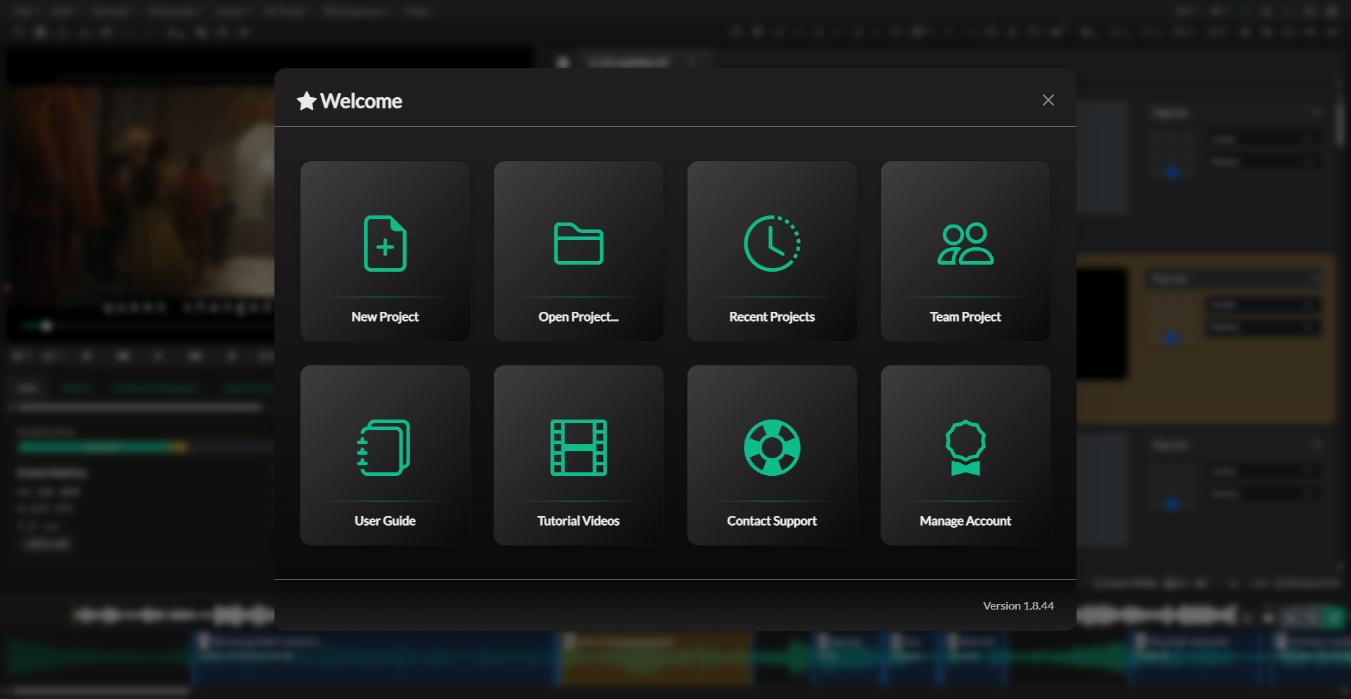Closed Caption Creator welcome screen